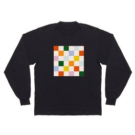 Retro Rainbow Checkerboard  Long Sleeve T-shirt