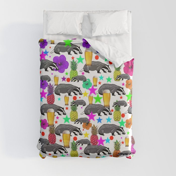 Beer And Badgers Duvet Cover