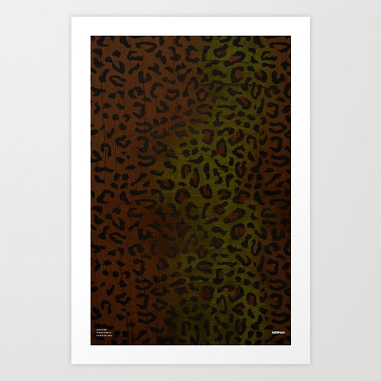 Modern Woodgrain Camouflage / Zaire KDP Print Art Print