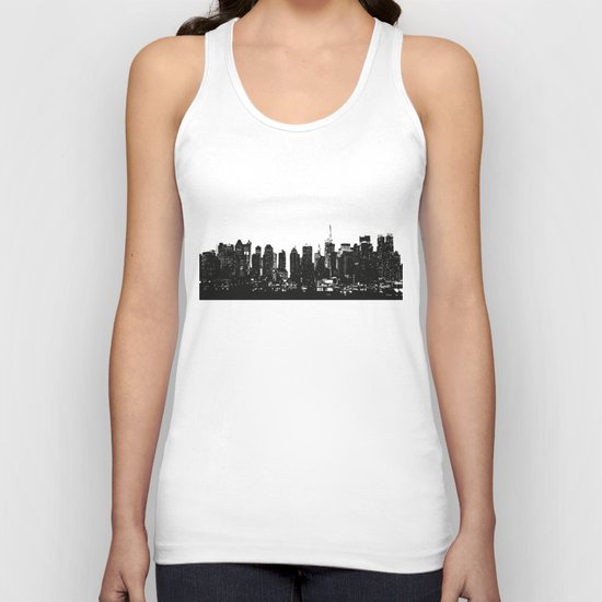 New York black and white high quality art print Unisex Tank Top