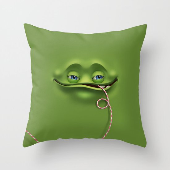 Joyful face Throw Pillow