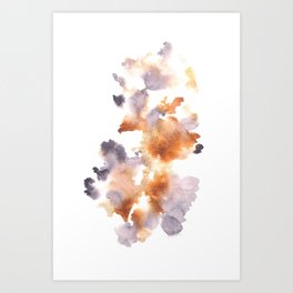 Minimalist Art Abstract Art Watercolor Painting Soft Texture Watercolor | [Grief] Warmth in Hope Art Print