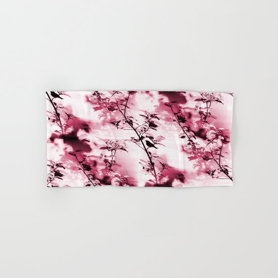 Silhouette of songbird on a branch Hand & Bath Towel