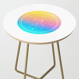 Virgo Zodiac | Rainbow Circle Side Table