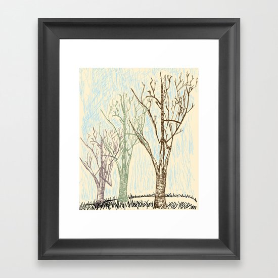 A Winters Sketch Framed Art Print