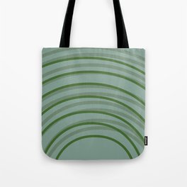 Green Imperfect Rainbow Arch Lines Tote Bag