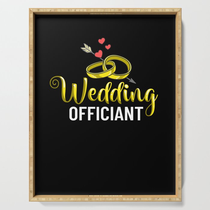 Wedding Officiant Marriage Minister Funny Pastor Serving Tray