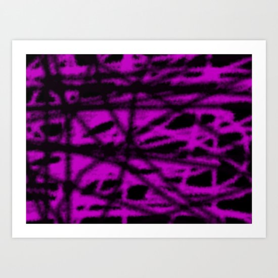 pink and black wire Art Print