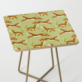 Leaping Green Tiger Side Table