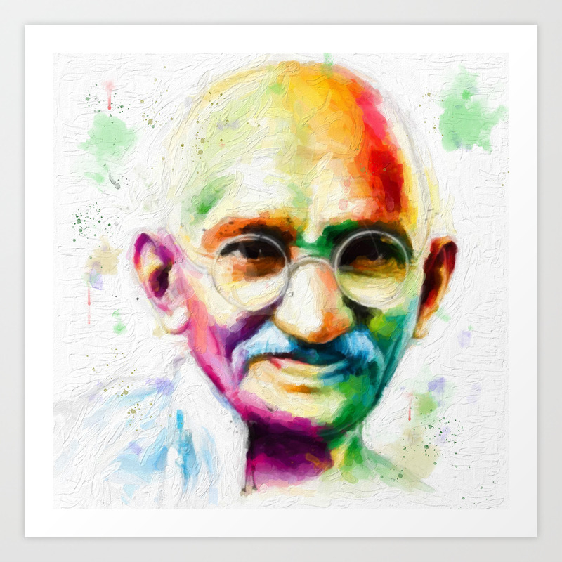 Mahatma Gandhi Art Print by Creatiive Art | Society6