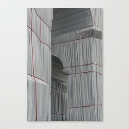 Wrapped by Christo & Jeanne-Claude ᝢ architectural photography ᝢ abstract minimalism Canvas Print