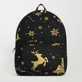 Golden Christmas Backpack