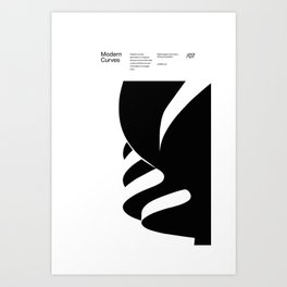 Elegance in Monochrome: Modern Curves 07 Architecture Design Art Print