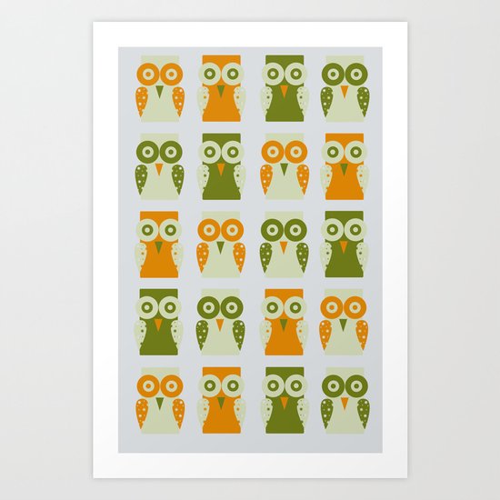 Owls Art Print