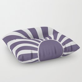 Violet retro Sun design Floor Pillow