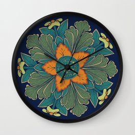 Rosette - Historical flower ornament - romam/ greack Wall Clock
