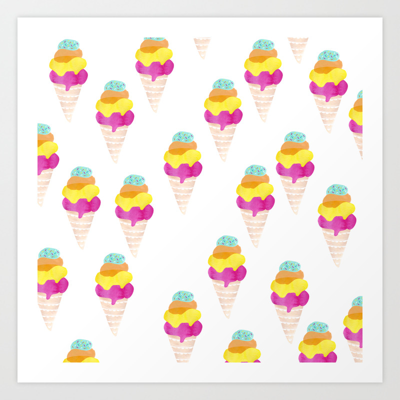 colored ice cream cones