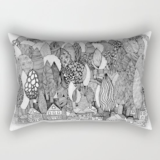 Mysterious Village Rectangular Pillow
