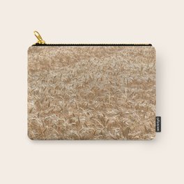 Natural pattern wheat field-- Abstract of soft golden wheat in Normandy, France Carry-All Pouch