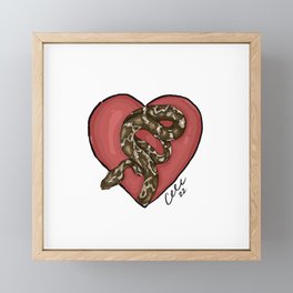 Snake Heart Framed Mini Art Print