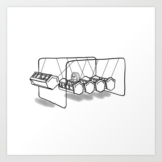 Newton's cradle Art Print