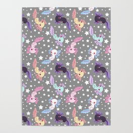 cute axolotl pattern Poster