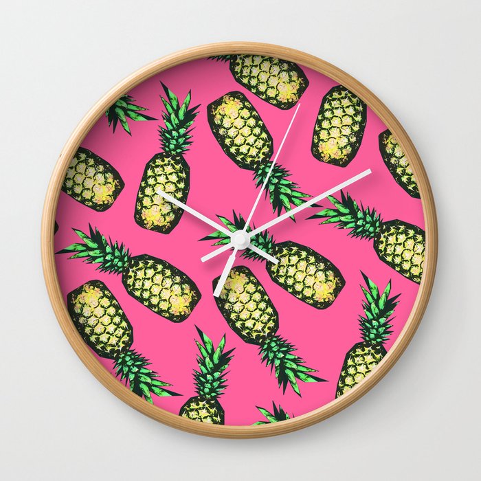 Pineapple Pattern Wall Clock
