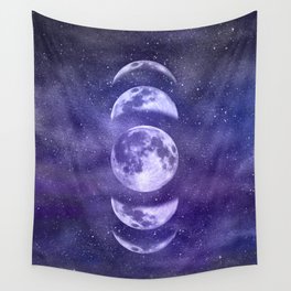 Lunar Moon Phases Wall Tapestry