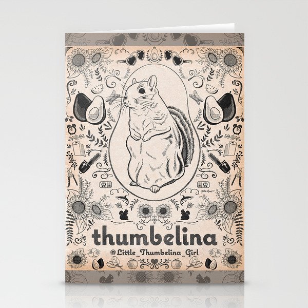 Little Thumbelina Girl: Thumb's Favorite Things Stationery Cards