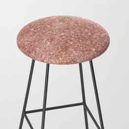 Luxury Rose Gold Sparkly Sequin Pattern Bar Stool