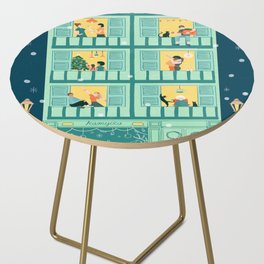 Merry Christmas Illustration Side Table