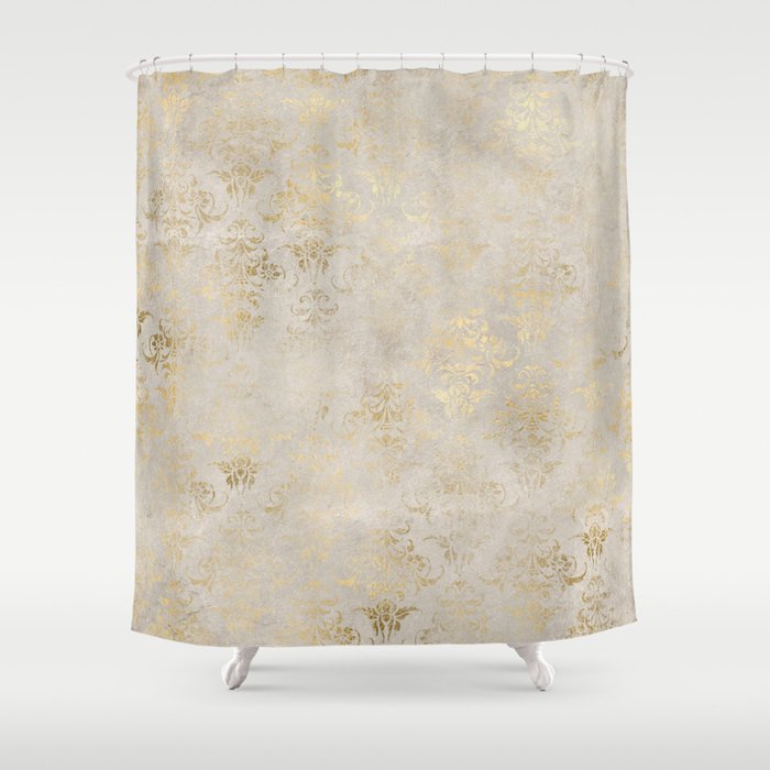 Elegant Ivory Damask 4 Shower Curtain