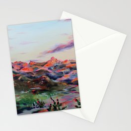 Tucson Sunset by the Catalina foot hills - Thimble peak Stationery Cards