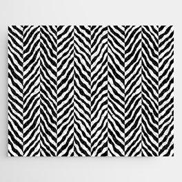 Abstract Zebra chevron pattern. Digital animal print Illustration Background. Jigsaw Puzzle