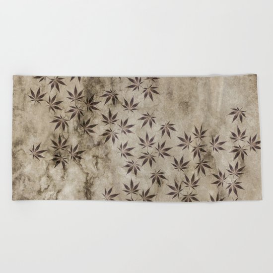 Marijuana Marble Beach Towel