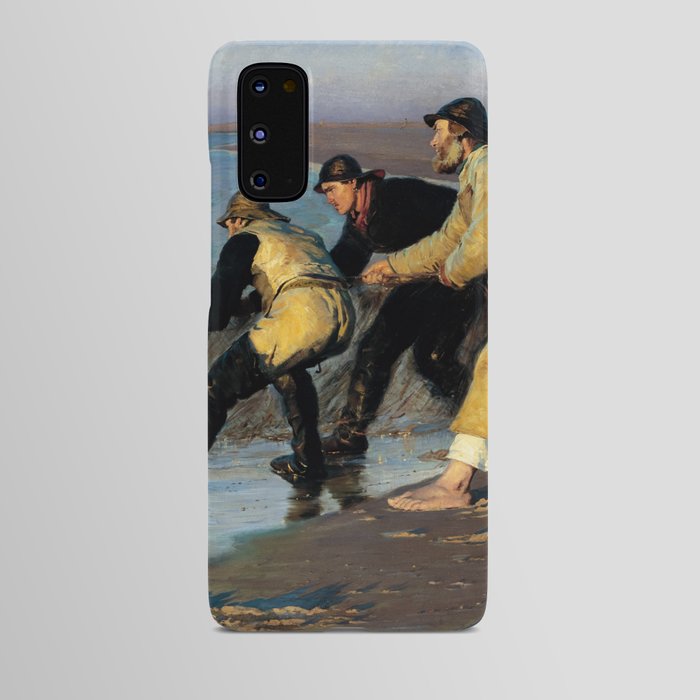 Fishermen Hauling a Net at the Skagen North Beach, 1883 by Peder Severin Kroyer Android Case