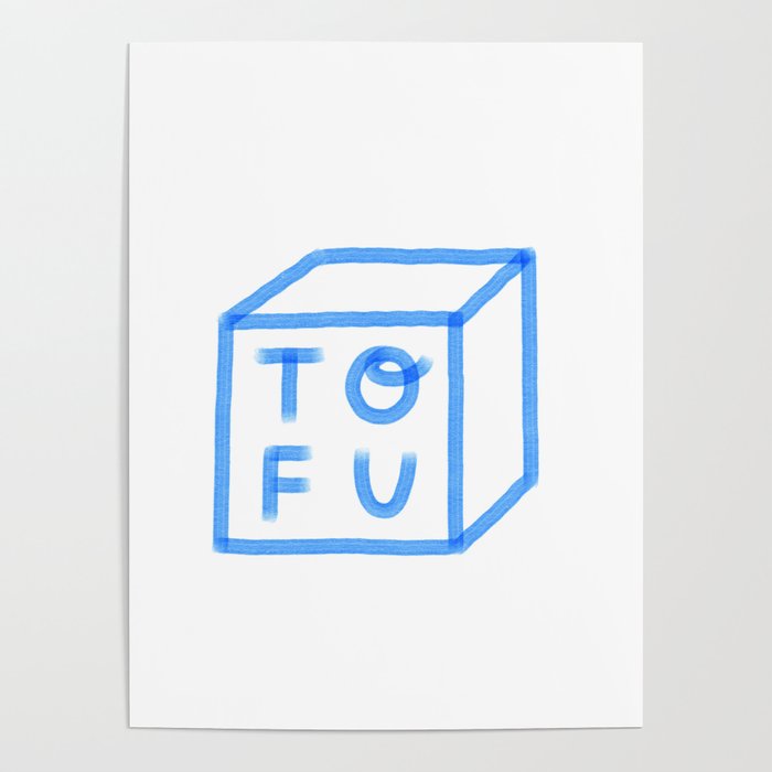 Tofu cube Poster