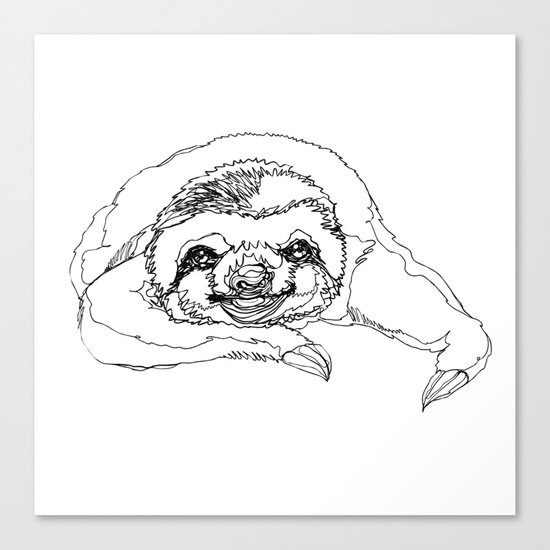 Lazy Slothurday Canvas Print