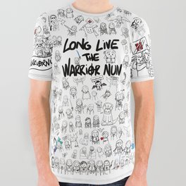 Long live the Warrior Nun All Over Graphic Tee