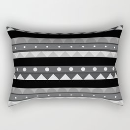 Aztec Grayscale Rectangular Pillow