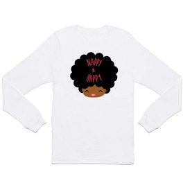 Nappy and Happy Afro Hair Long Sleeve T-shirt
