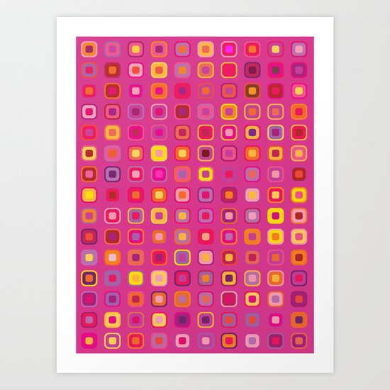 Retro in Pink Art Print