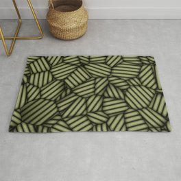Tropical Nature Pattern with Leaves Rug