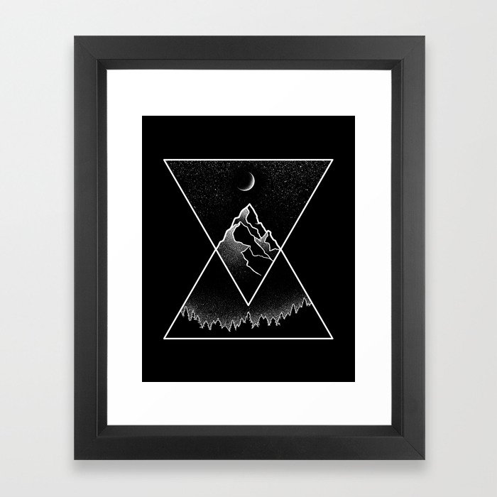 Pyramidal Peaks Framed Art Print