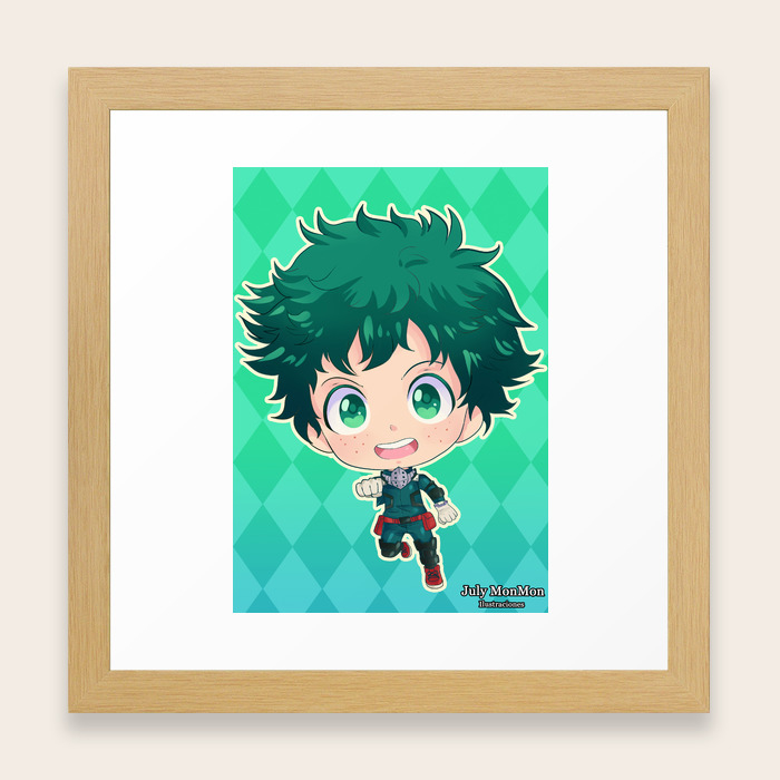 Midoriya Izuku Chibi Framed Art Print By July Monmon Society6