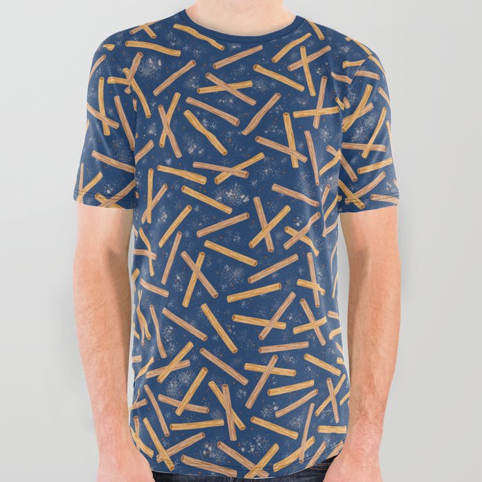 Churro Paradise Pattern All Over Graphic Tee