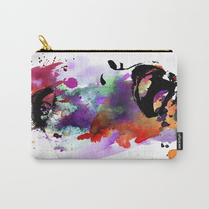 Watercolor Face Carry-All Pouch