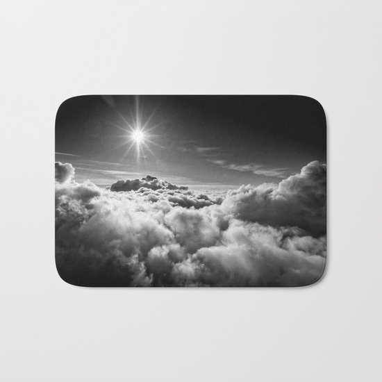 Clouds Black & White Bath Mat
