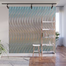 Colorful Wave Line Art Wall Mural