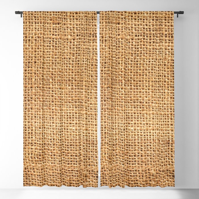 Brown burlap cloth background or sack cloth Blackout Curtain